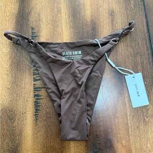 Slate Swim XS Brown Bikini Bottom
